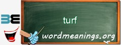 WordMeaning blackboard for turf